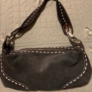Rare Escada genuine suede leather bag